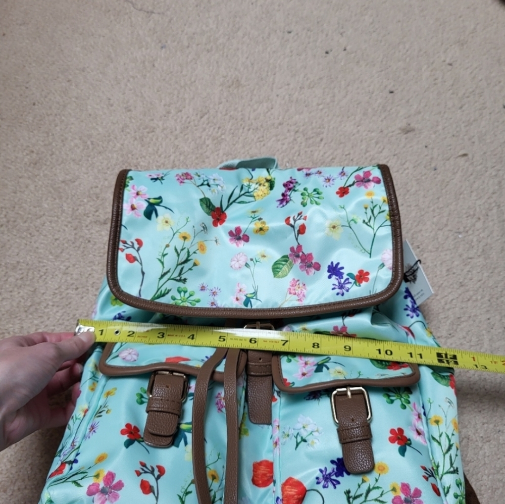 Teal Floral Backpack Froom Indigo, New With Tags - Picture 4 of 5